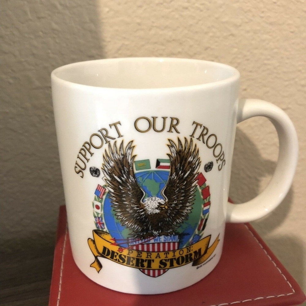 Support Our Troops Bald Eagle Coffee Cup Mug